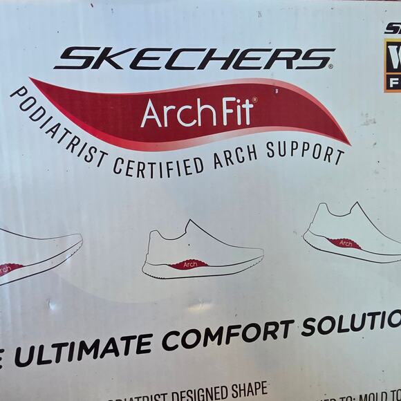NEW Skechers Women's Arch Fit SR Evzan Alloy Toe Work Sneakers Size 8.5 Black‎ - Picture 7 of 8